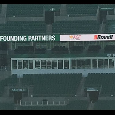 The Brandt Group of Companies and the Saskatchewan Roughriders Football Club are pleased to announce that Brandt has joined the team's roster of Founding Partner-level sponsors