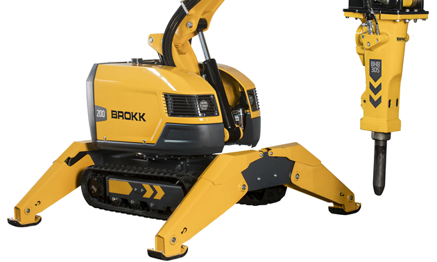 Shown is one of the new Brokk machines displayed against a white background.