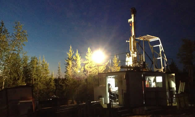 Drilling project in Northern Saskatchewan. The drilling company is Team Drilling based in Saskatoon.