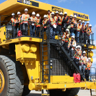 Photo of students on a big truck