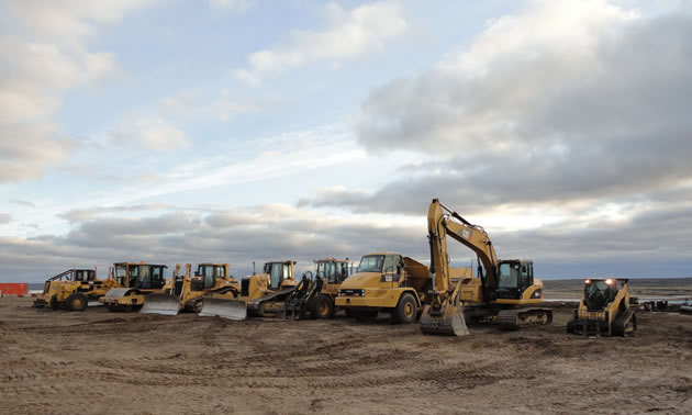 Heavy equipment at the Committee Bay Gold Project, located in Nunavut, Canada. 