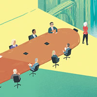 animated picture of a board meeting