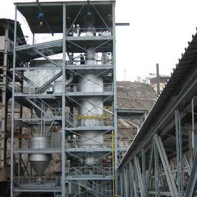Picture of vertical shaft kiln at the Driftwood Project. 