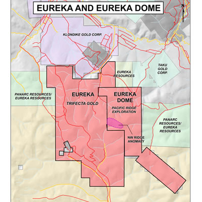 A map of the Eureka Project, located in the Yukon, Canada. 