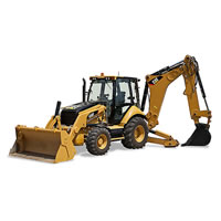 Photo of a Finning backhoe