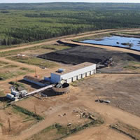 Aerial view of Fort Hills oil sands