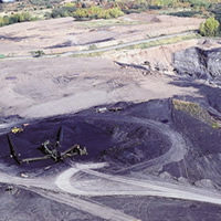 Photo aerial view of mine site