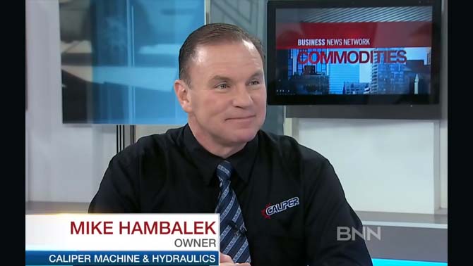 Mike Hambalek, owner of Caliper Machine and Hydraulics Ltd. 