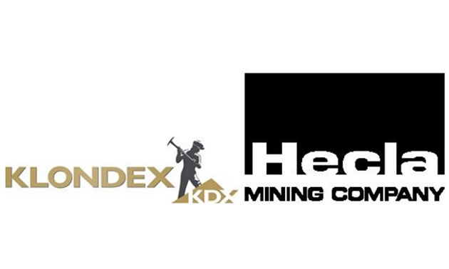 Logos for Hecla Mining Company and Klondex Mines Ltd. 