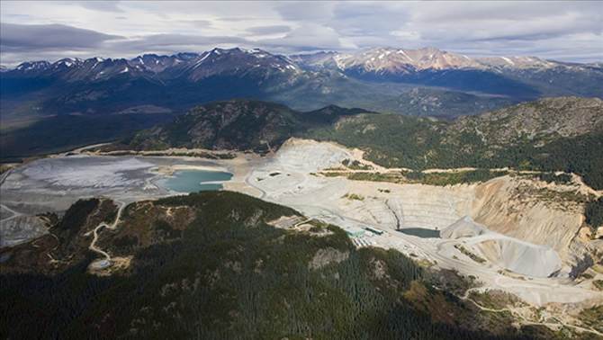 Aerial view of the Huckleberry Mine. 