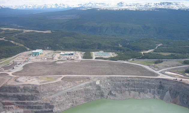The open pit at AuRico Gold Inc.’s closed Kemess South copper/gold mine, 250 kilometres north of Smithers, British Columbia.