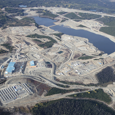 Aerial view of a mine. 