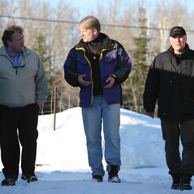 Pictured are the three co-founders of Osisko Mining (L to R): John Burzynski, president and CEO; Sean Roosen, chair of the board; and Robert Wares, executive vice-president exploration and resource development.