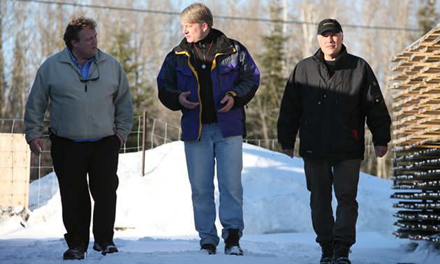 Pictured are the three co-founders of Osisko Mining (L to R): John Burzynski, president and CEO; Sean Roosen, chair of the board; and Robert Wares, executive vice-president exploration and resource development.