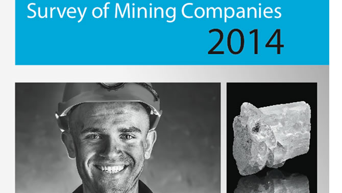 Picture of the front page of the Fraser Institute's annual Survey of Mining Companies 2014.