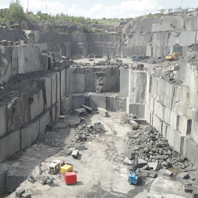 One of Polycor's North American stone quarries; the company is based in Quebec City.