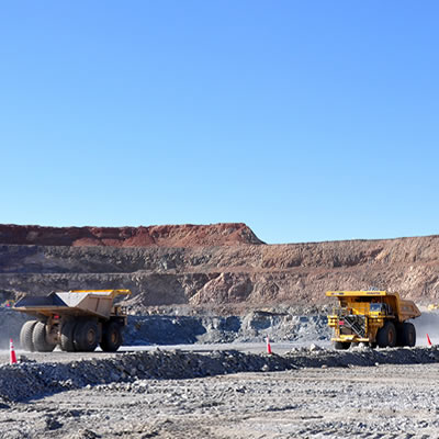 Picture of an open pit mine. 