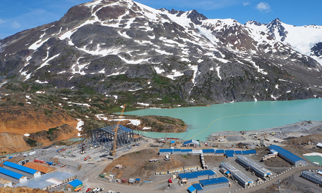 Aerial view of the Brucejack Mine in British Columbia. 