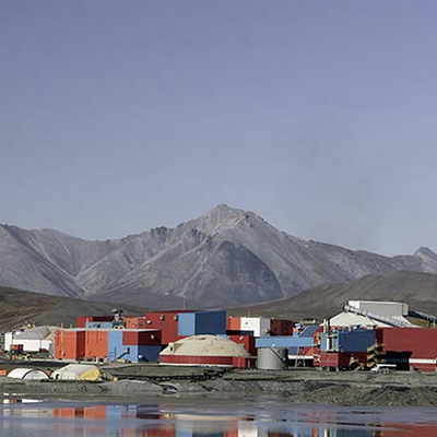 Photo of the Red Dog Zinc Mine in Alaska. 