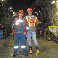 Photo two men at Roca Mine