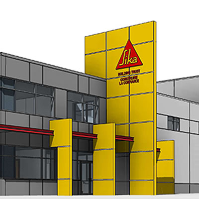 Artist's rendition of Sika's new mortar and concrete admixtures plant.