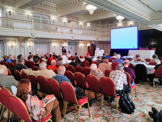 Presentations were made by the many participants in one of the conference rooms at the Davenport Hotel in downtown Spokane, Washington. 