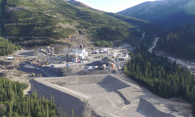 Aerial view of the Silvertip Mine, located in northern British Columbia. 
