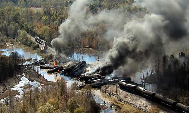 crude train explosion aftermath