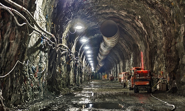 The main power tunnel at AltaGas' Forrest Kerr run-of-river hydroelectric project in northwest B.C. 