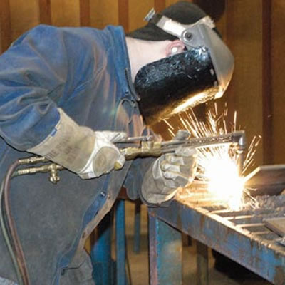 Picture of person welding. 