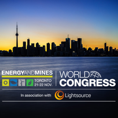 Graphic of the Energy and Mines World Congress. 