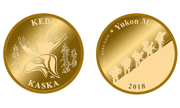 The first Yukon Mint Gold Coin — the Kaska Keda Gold Coin.